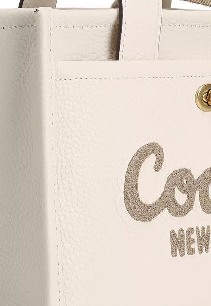 Coach Cargo Tote Bag 26 leather in white