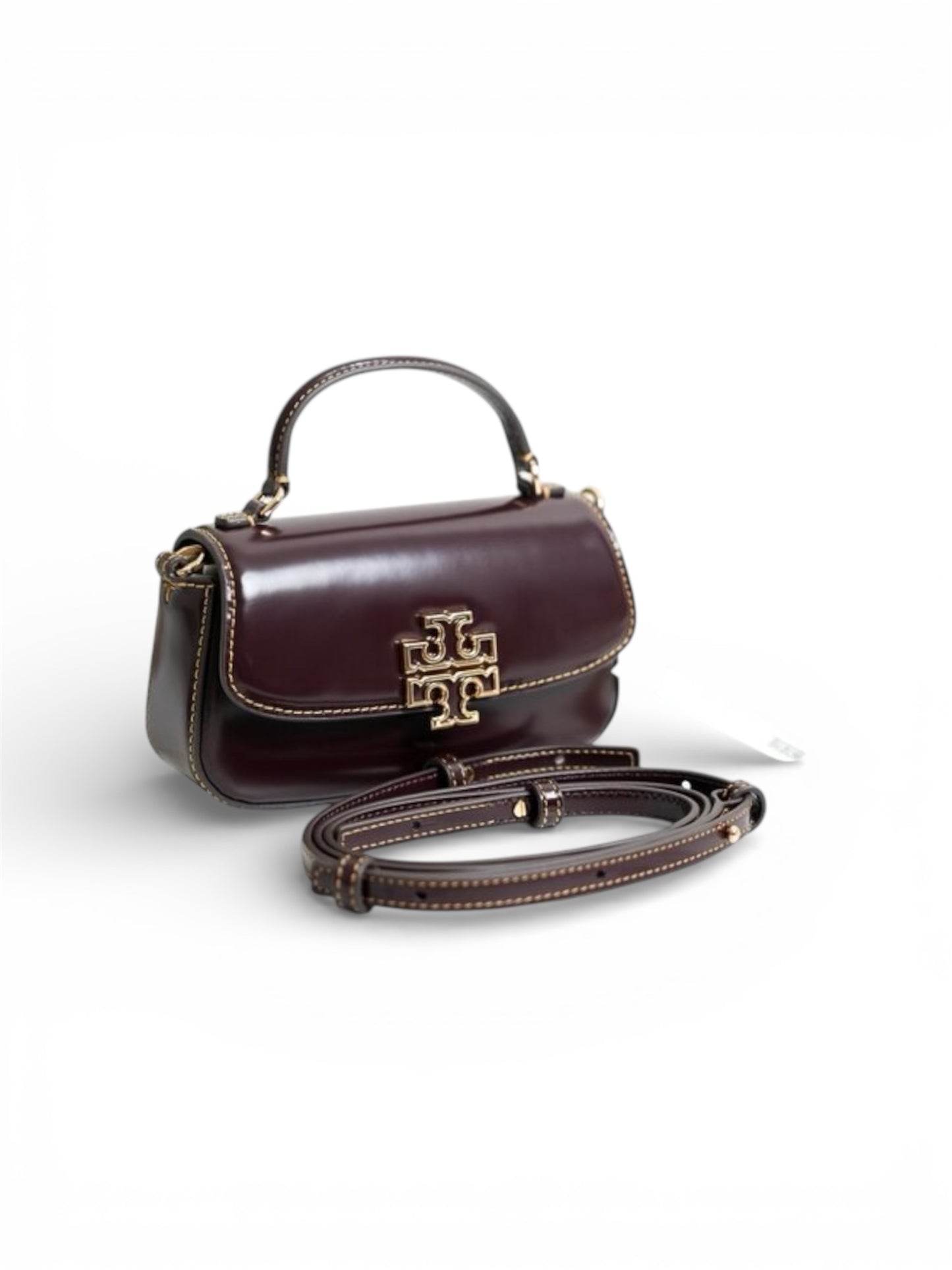 Tory Burch Britten Mini Top Handle Leather Crossbody Bag