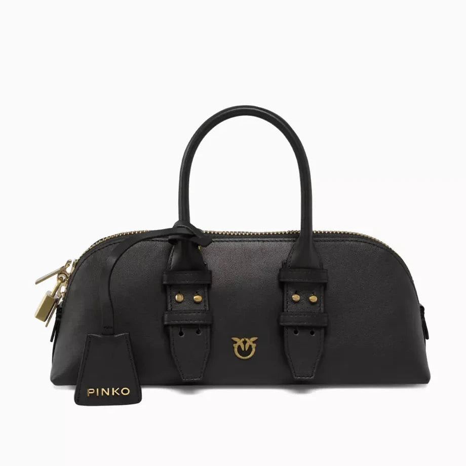 Pinko Escape Small Leather Bag in Black