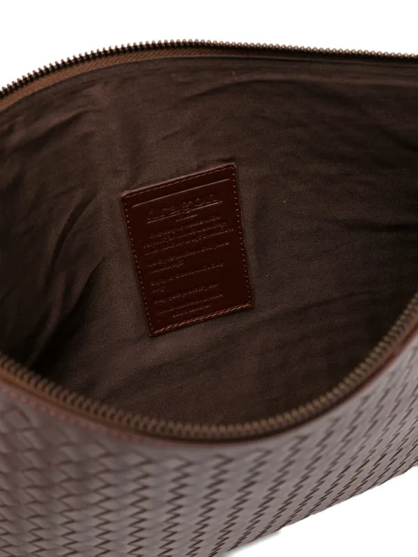 DRAGON DIFFUSION
A4 woven clutch bag in brown