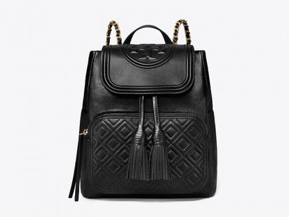 TORY BURCH FLEMING BACKPACK FRONT ZIP POCKET BLACK