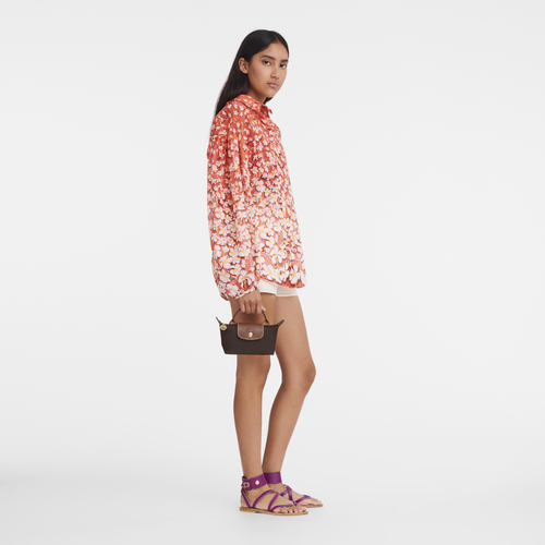 LONGCHAMP LE PLIAGE ORIGINAL MINI POUCH LONGCHAMP IN EBONY