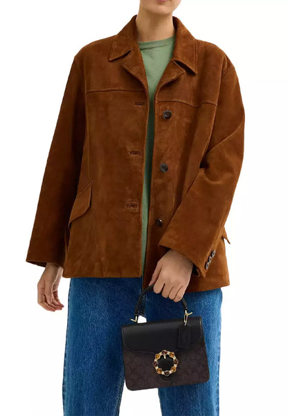 COACH Courtney Top Handle Bag In Signature Canvas