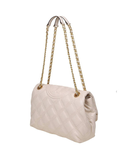 Tory Burch Fleming Soft Convertible Shoulder Bag in off white