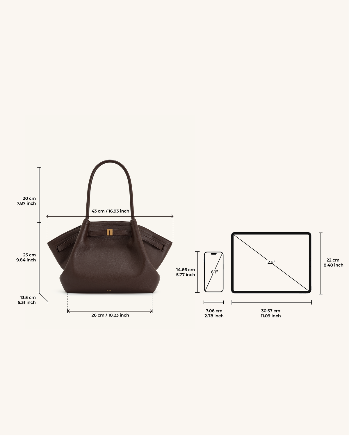 JW PEI Hana Medium Faux Straw Tote Bag in Dark Brown