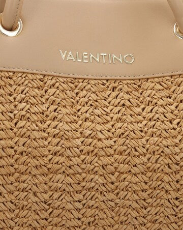 Valentino Alexia Small Raffia Shopper Tote Bag