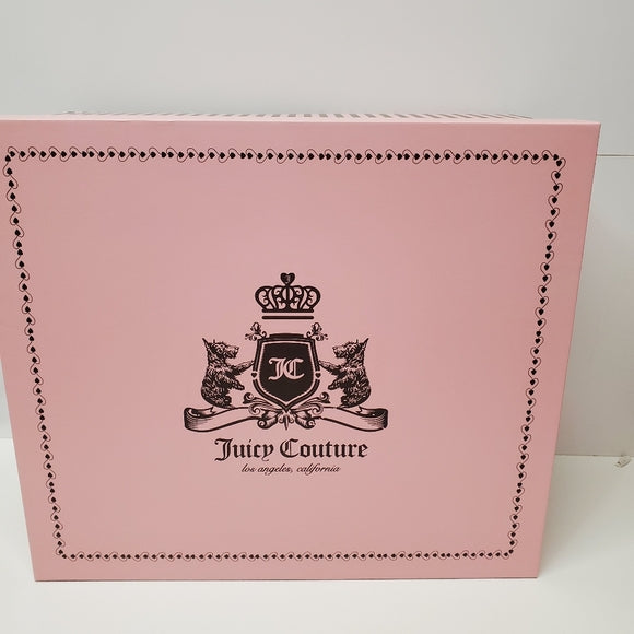 JUICY COUTURE 3PC Mini Backpack Gift Box Set Heritage Card Case Key Hot Pink