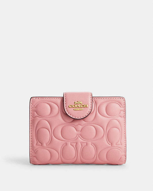 Coach Medium Corner Zip Wallet With Signature Leather