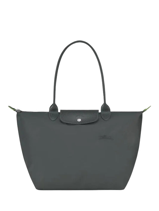 L.o.n.g.c.h.a.m.p Green Line Le Pliage Medium Size in Graphite