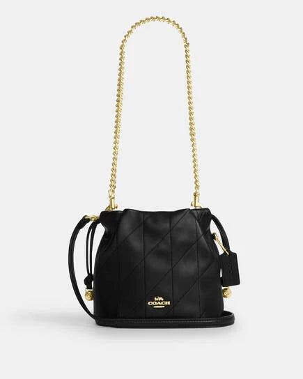 Coach Faye Mini Drawstring Bag in black