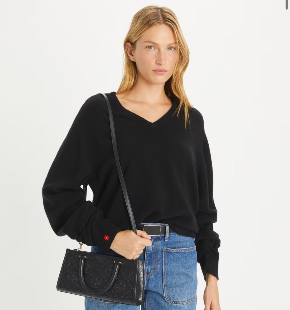 Tory Burch T MONOGRAM EMBOSSED SMALL EAST-WEST TOTE