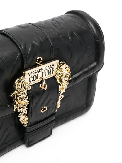 VERSACE JEANS COUTURE Black synthetic shoulder bag