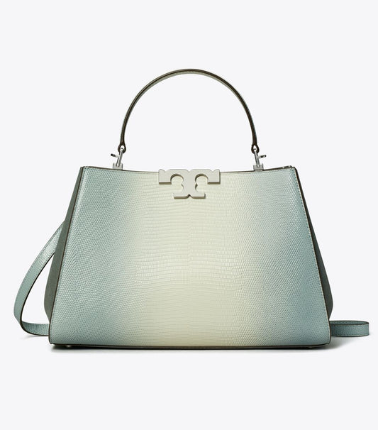 Tory Burch Eleanor lizard satchel in blanc