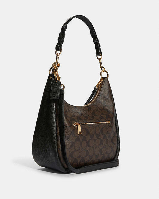 Coach Jules Hobo In Signature Canvas