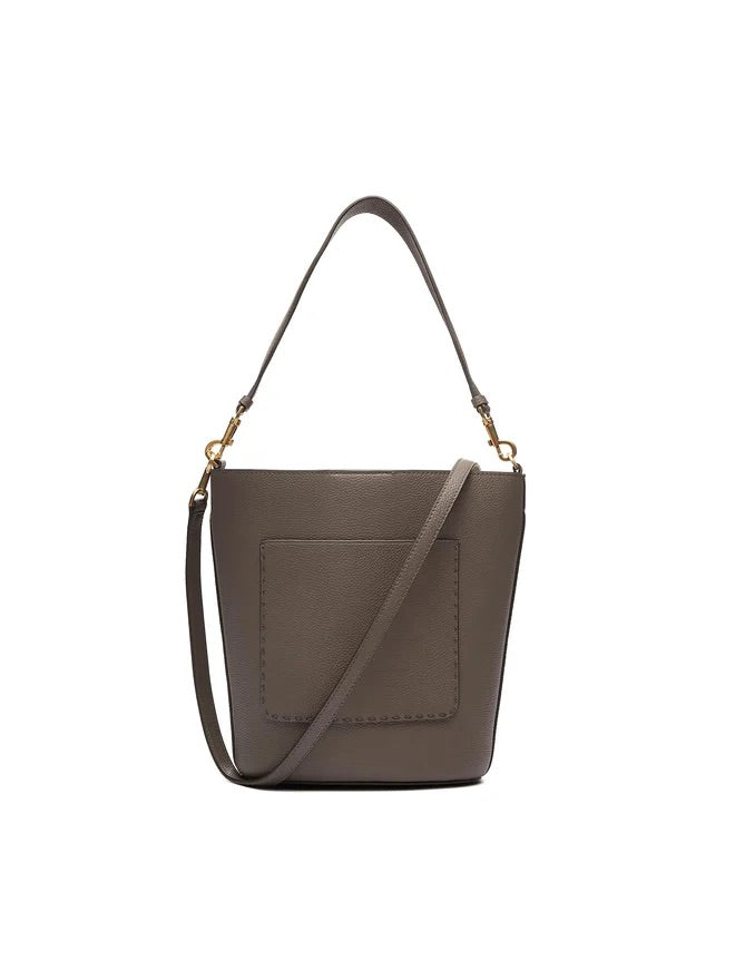 Tory Burch Handbag McGraw Bucket Bag Grey