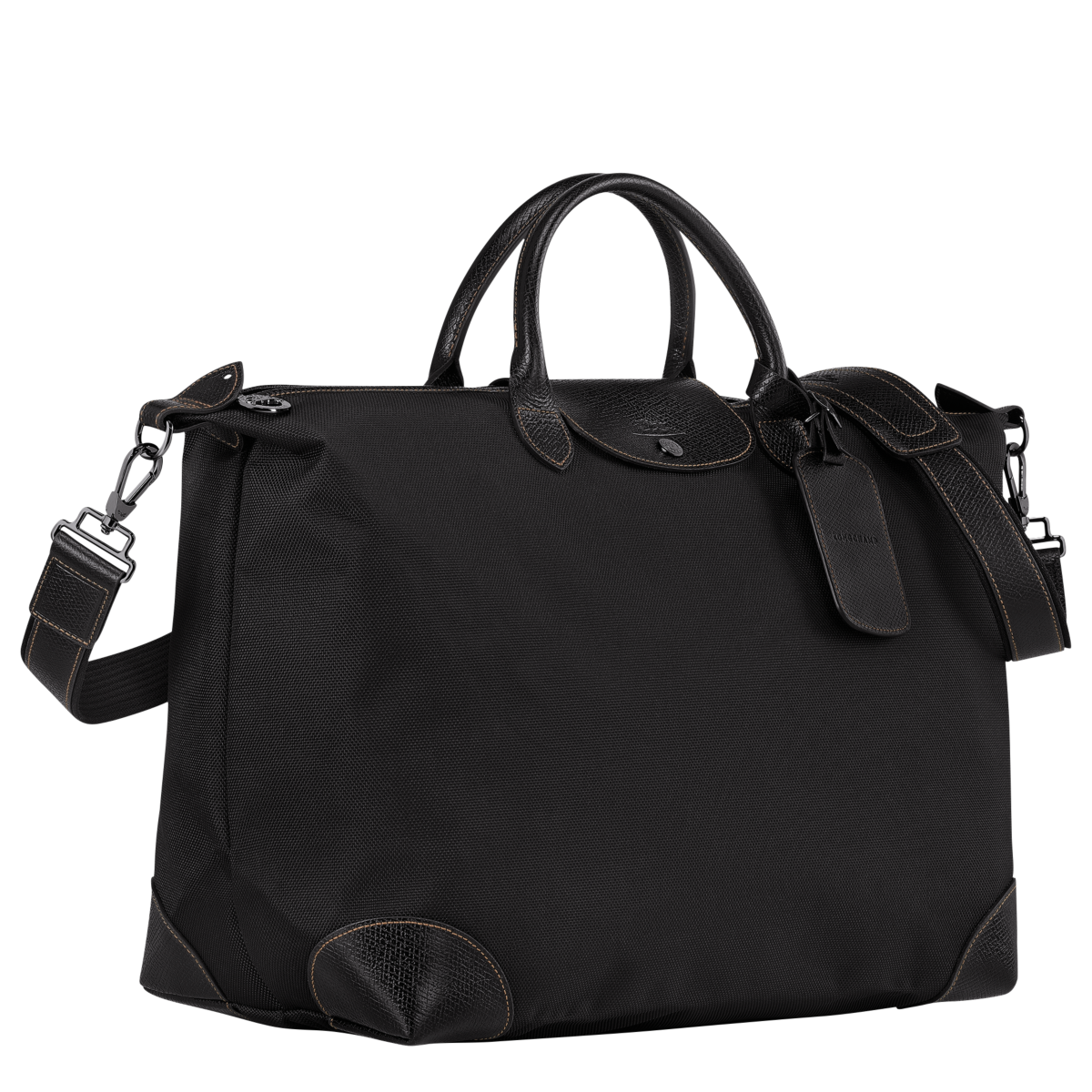 LongChamp Le Pliage Original M Russian canvas and leather travel bag