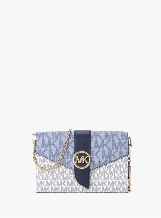 Micheal Kors crossbody bag with chain in blue