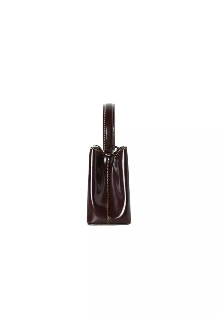 Tory Burch Britten Top Handle Bag Burgundy
