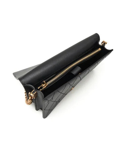 PINKO LOVE CLICK WAVE LOGO CL Leather Messenger Bag