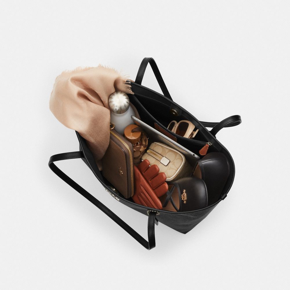 Coach City Tote Bag In Signature Canvas in gunmetal