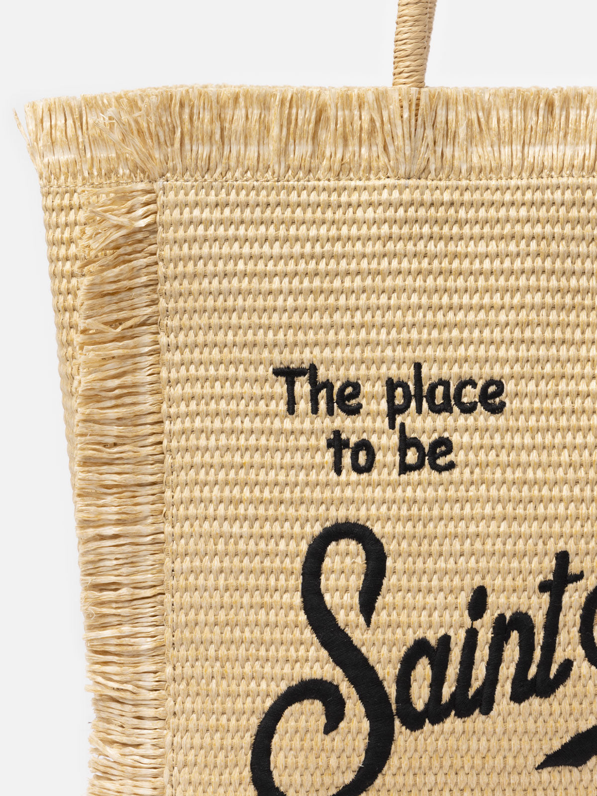 MC2 SAINT BARTH BEIGE STRAW EFFECT VANITY TOTE BAG