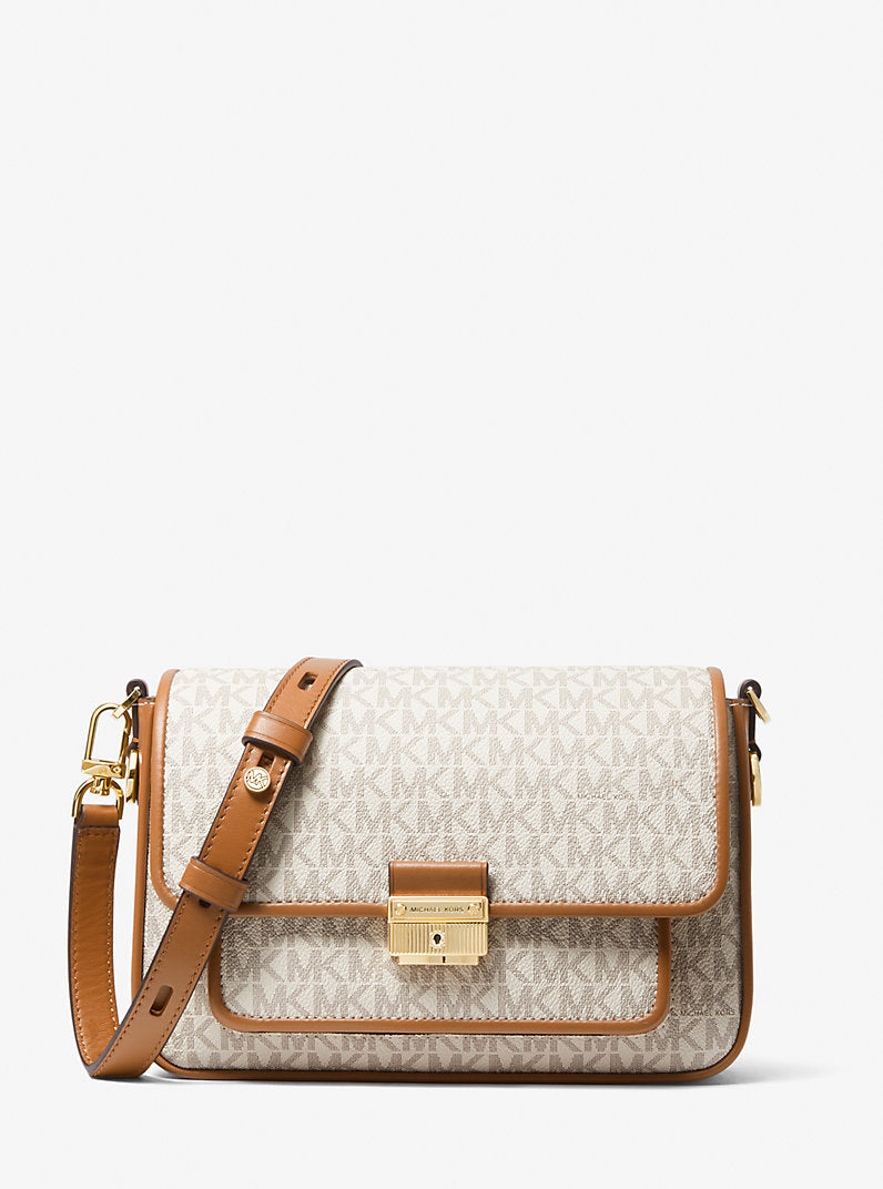 MICHAEL MICHAEL KORS
Bradshaw Medium Logo and Leather Messenger Bag