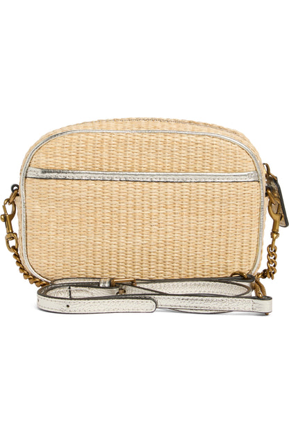 Kurt Geiger London Chiswick Raffia Camera Bag in silver