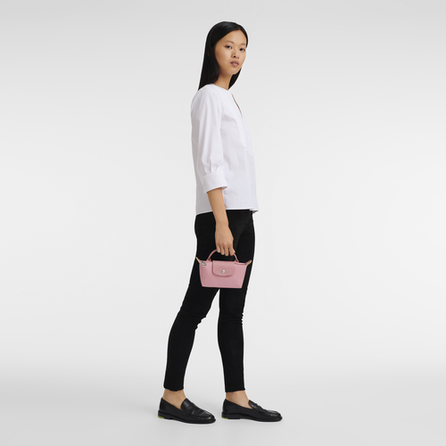 LONGCHAMP LE PLIAGE GREEN MINI POUCH WITH HANDLE