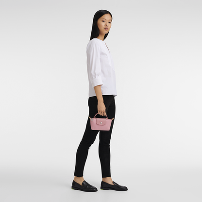 LONGCHAMP LE PLIAGE GREEN MINI POUCH WITH HANDLE