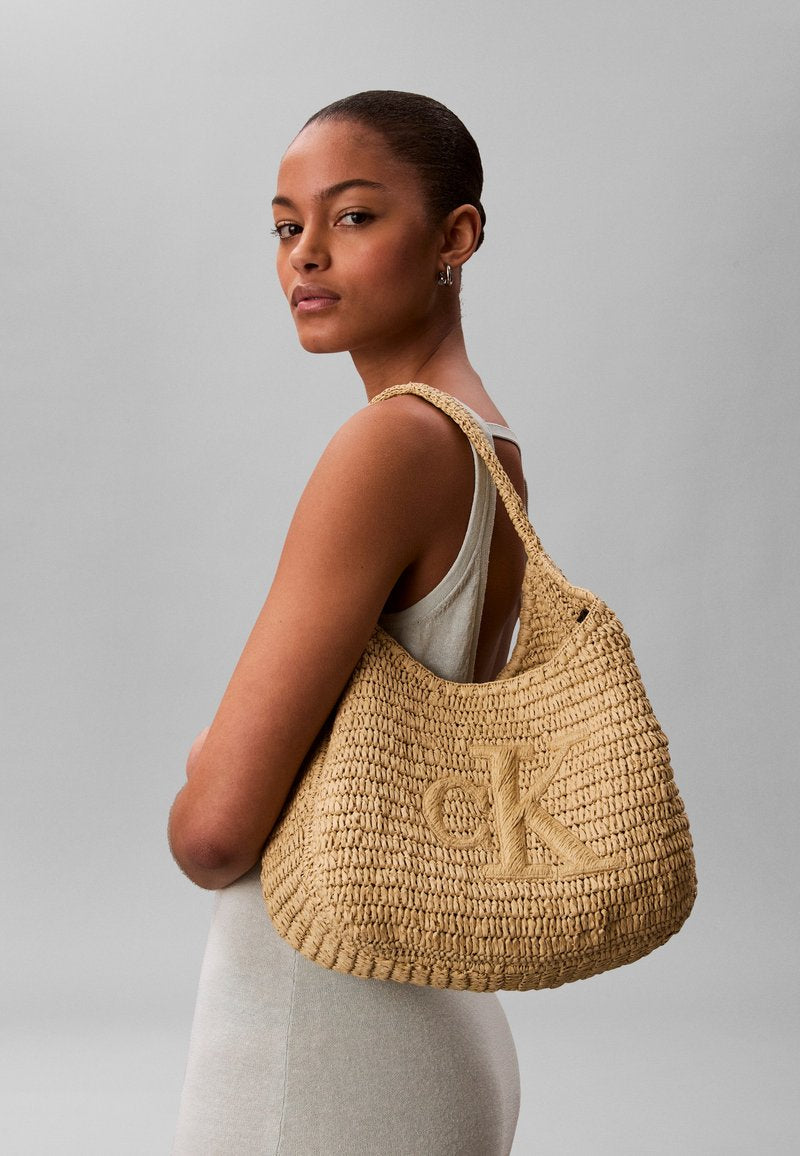 CALVIN KLEIN BOLD - Tote bag - beige