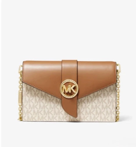 Micheal Kors crossbody bag with chain in brown