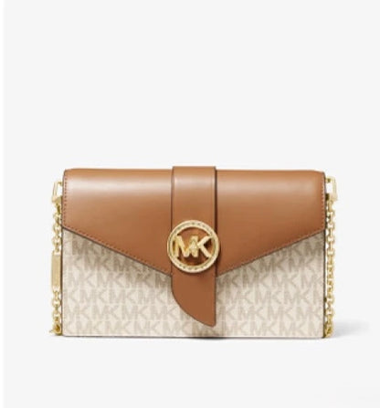 Micheal Kors crossbody bag with chain in brown