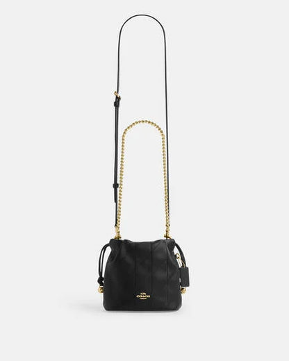 Coach Faye Mini Drawstring Bag in black