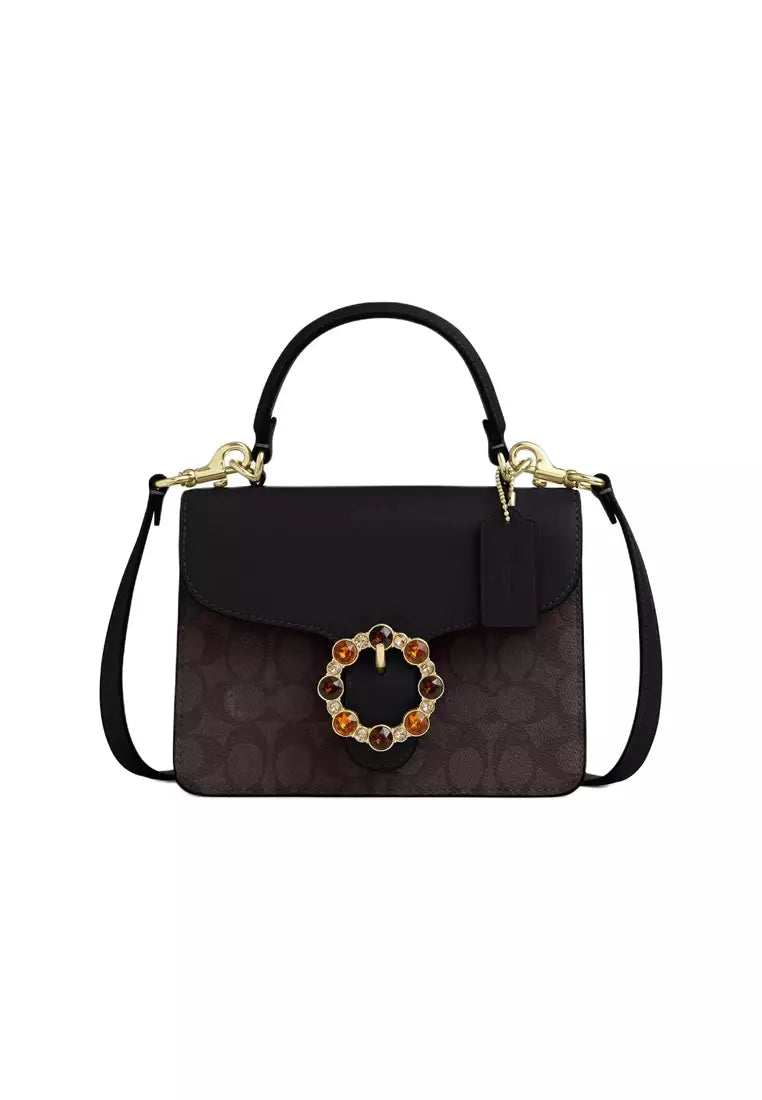 COACH Courtney Top Handle Bag In Signature Canvas