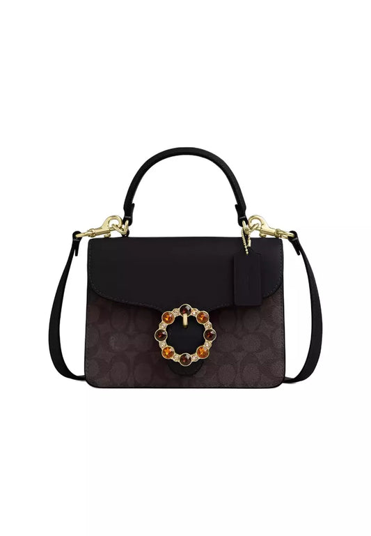 COACH Courtney Top Handle Bag In Signature Canvas