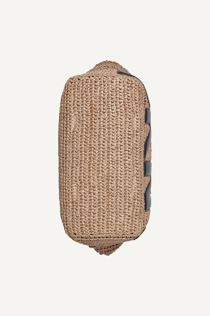 DKNY BARDOT RAFFIA LOGO TOTE