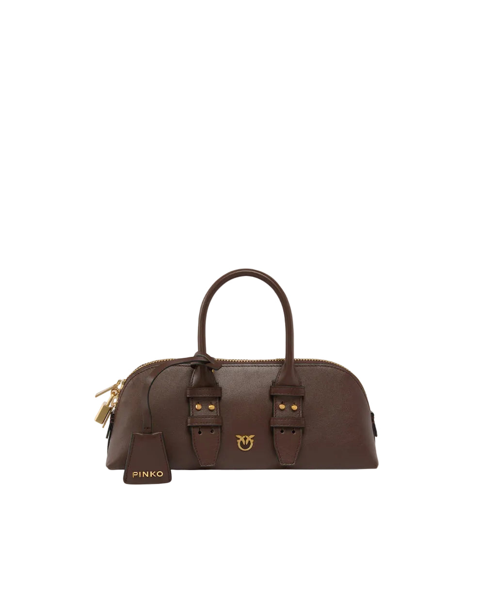 Pinko Escape Small Leather Bag in Brown
