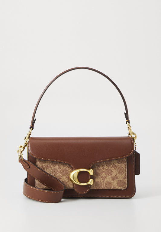 Coach Tabby Shoulder Bag 26 in signature canvas tan brown