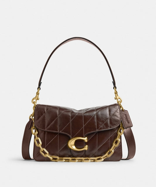 Coach Chain Tabby Shoulder Bag With Quilting in maple
