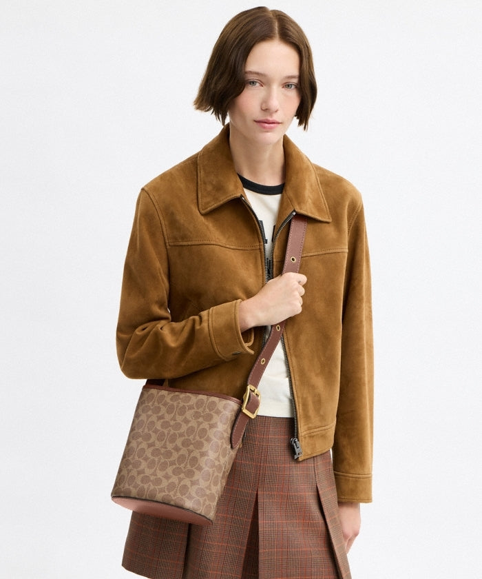 Coach Bleecker Bucket Bag 21 In Signature Canvas