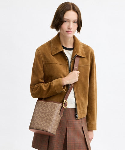 Coach Bleecker Bucket Bag 21 In Signature Canvas