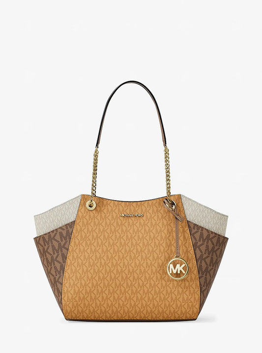 Micheal Kors Large Jet Set tote bag with color blocking and signature logo