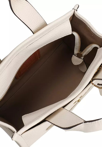 Coach Cargo Tote Bag 26 leather in white