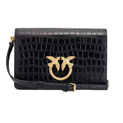 Pinko Leather messenger bag LOVE CLICK CLASSIC PURE SHAPES