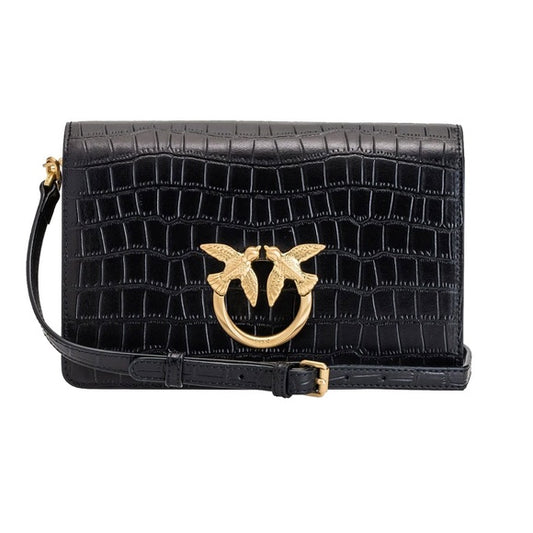 Pinko Leather messenger bag LOVE CLICK CLASSIC PURE SHAPES