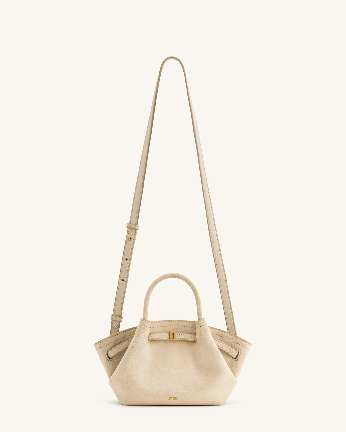 JW PEI Hana Mini Faux Suede Tote Bag - Off White
