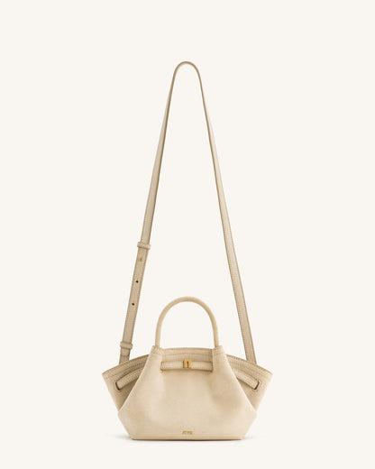 JW PEI Hana Mini Faux Suede Tote Bag - Off White