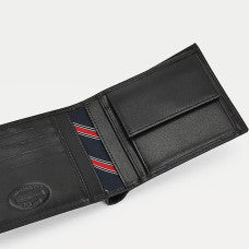 Tommy Hilfiger Downtown Wallet Box and Keychain for men in Black Leather