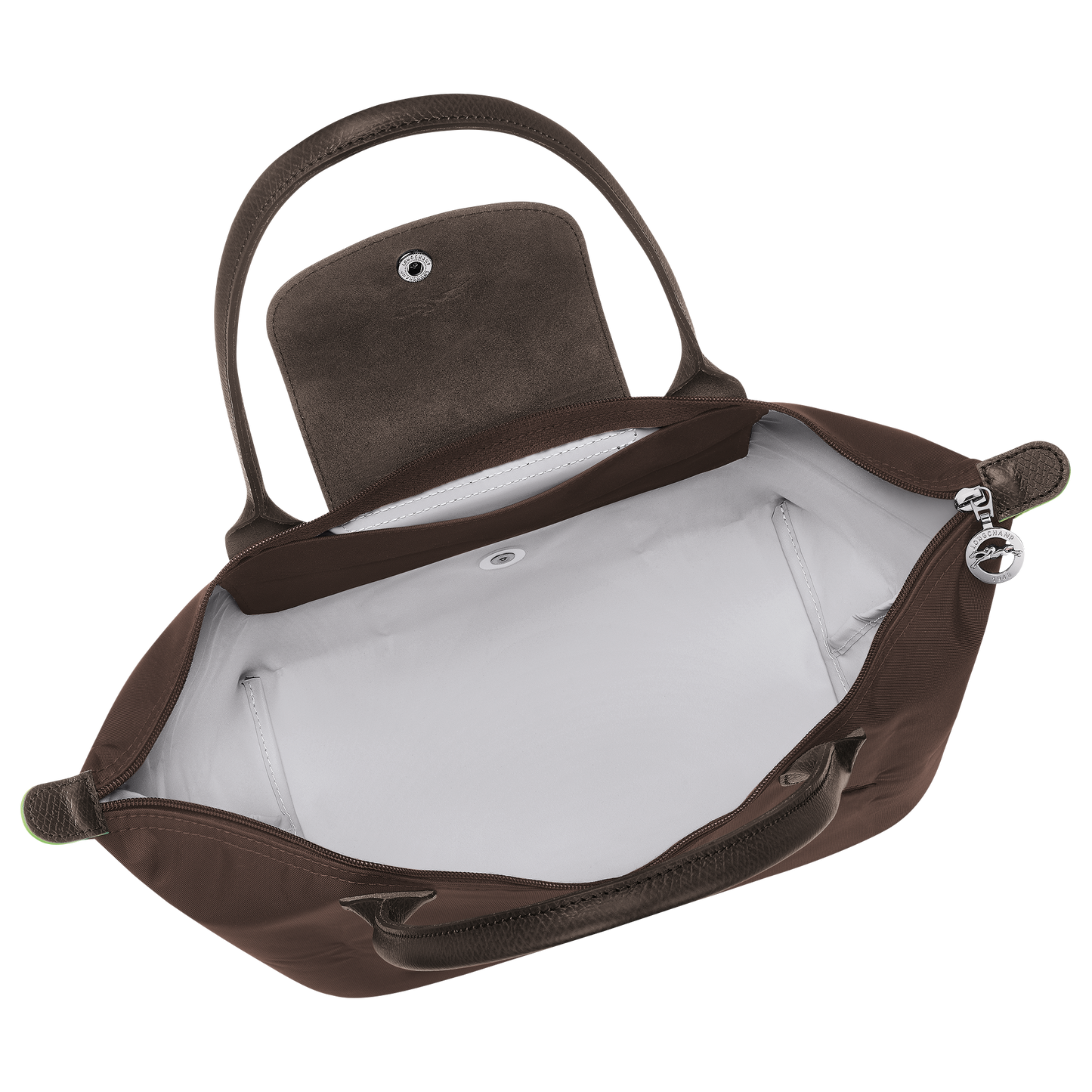 LONGCHAMP LE PLIAGE GREEN M TOTE BAG IN MOCHA