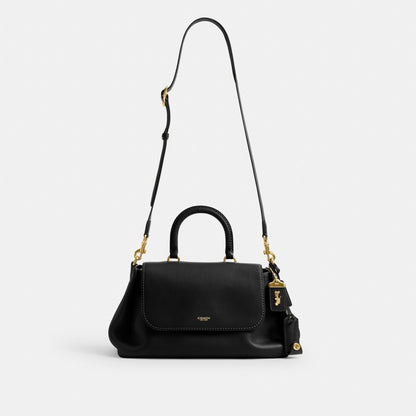 COACH SLOUCHY ROGUE TOP HANDLE BAG IN BLACK